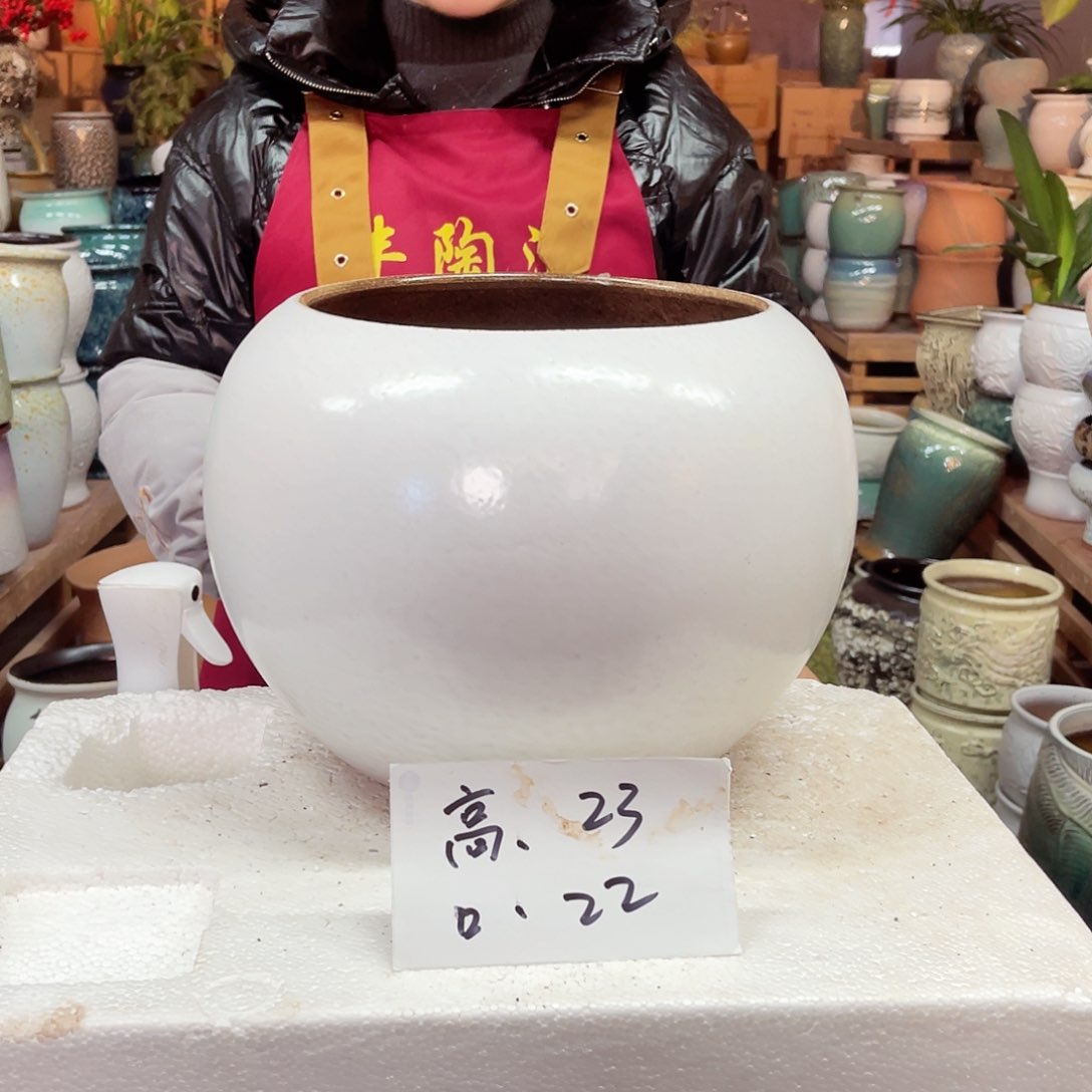 紫砂花盆高度23口径22