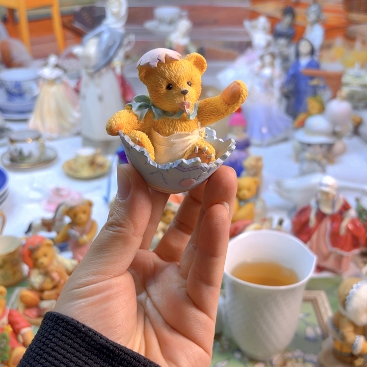 摆件欧洲中古瓷器好看冲鸭！