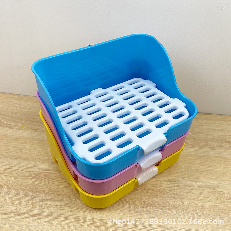 大号兔子厕所兔厕所宠物兔方形厕所尿盆便盆兔兔屎盆子兔笼具用品