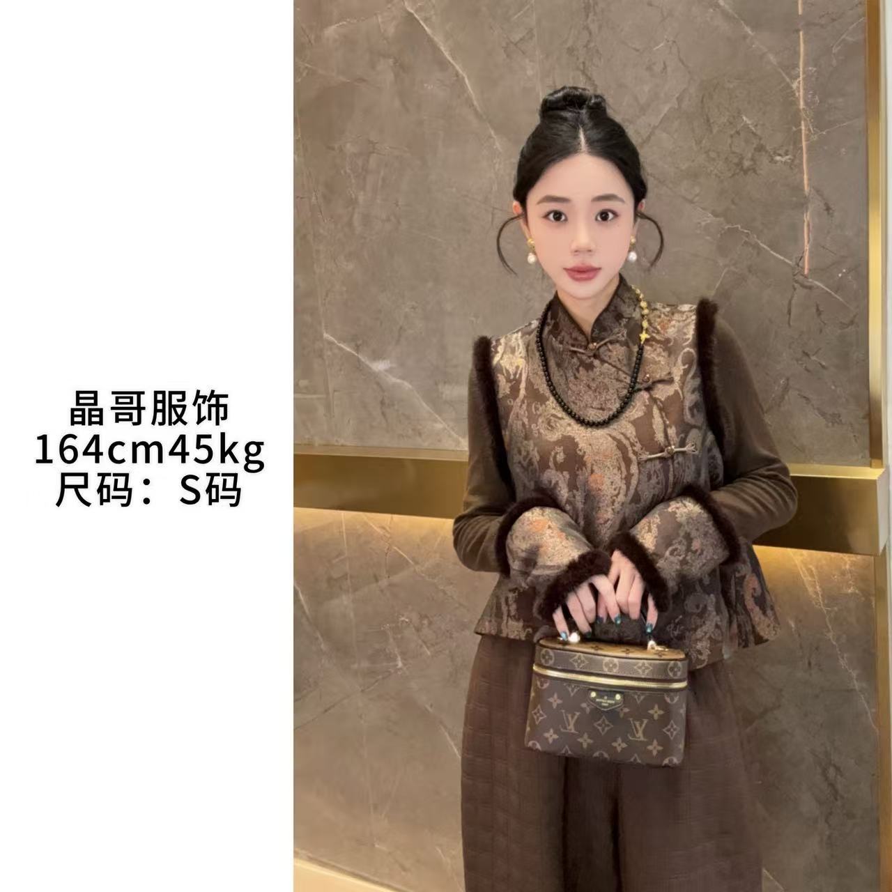 【扭转乾坤】新中式秋冬时尚复古百搭夹棉马甲上衣