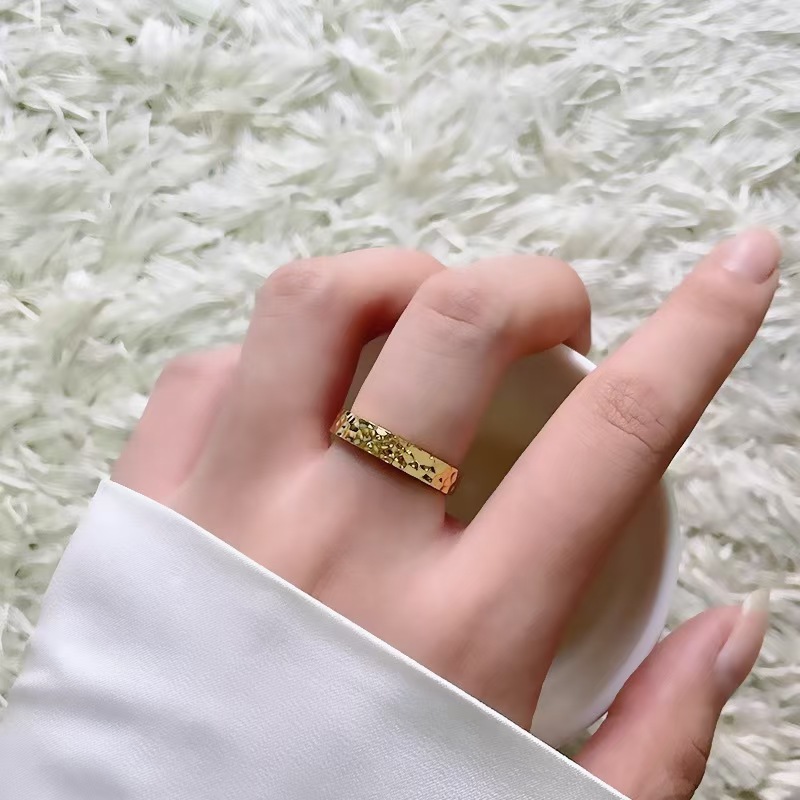 【手工锻造】碎冰冰戒指活口可调节