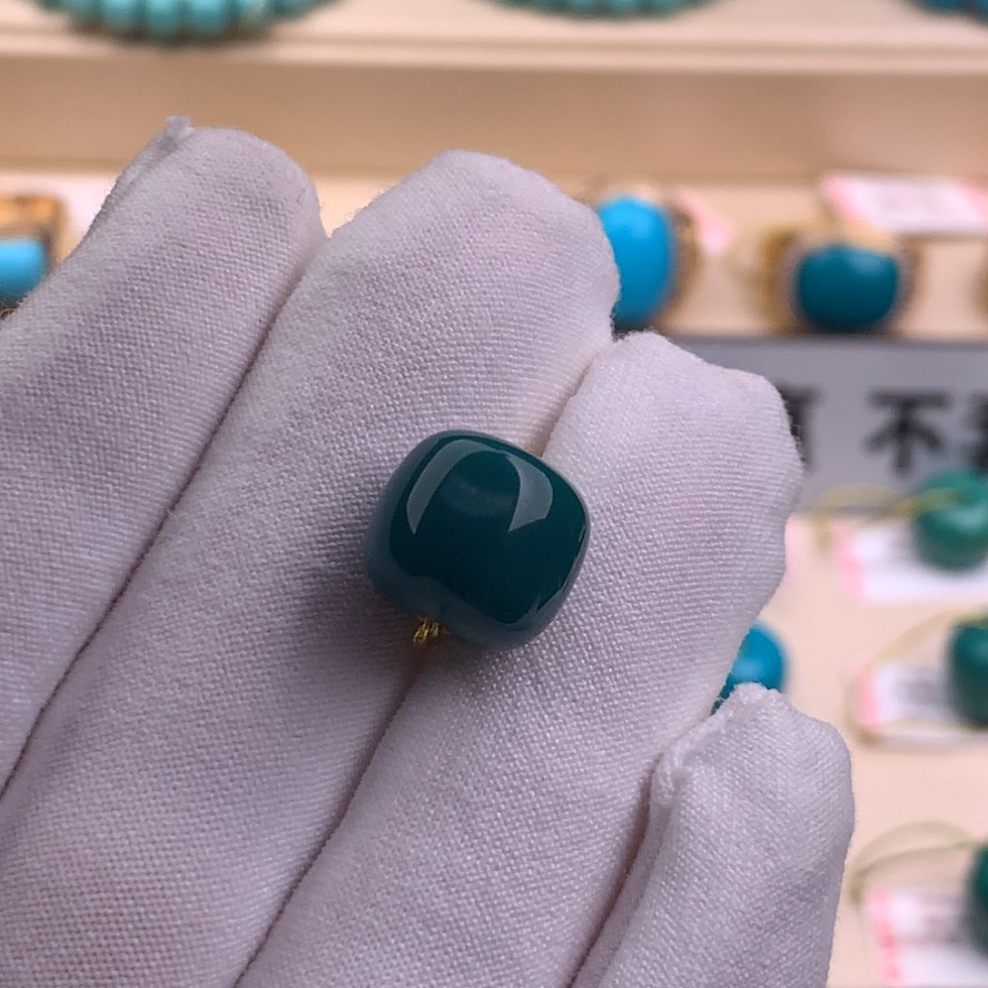 绿松石珠宝奇石未镶嵌12×11