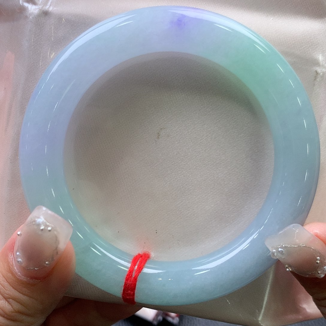 翡翠未镶嵌手镯55圆条