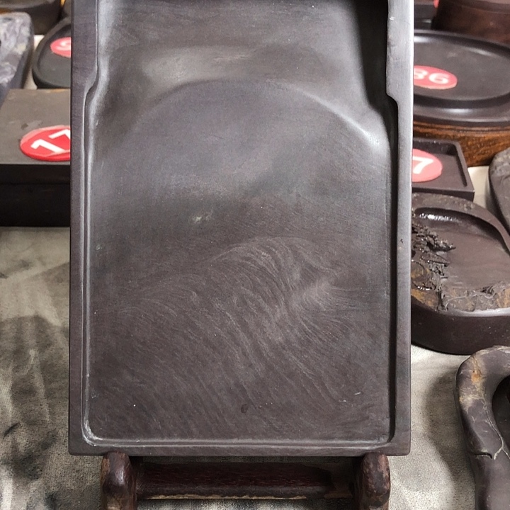 肇庆端砚坑子8寸门子砚配木盒