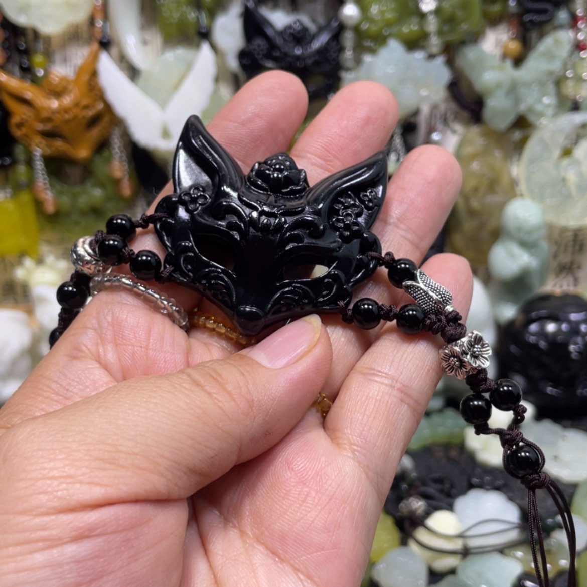 【闪购商品】岫玉颈饰未镶嵌112手牌