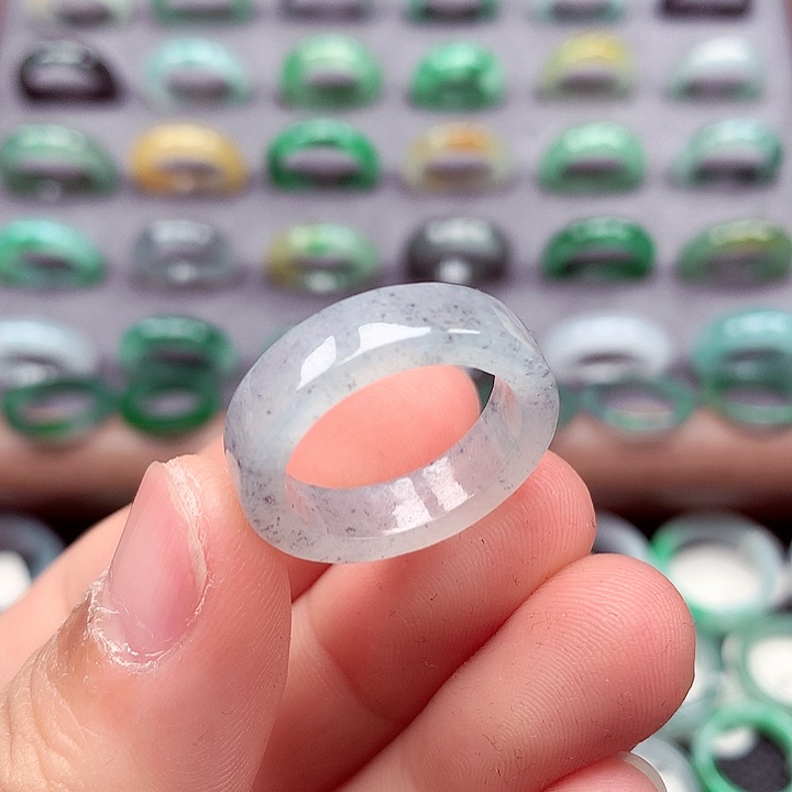 翡翠未镶嵌戒指15-16号