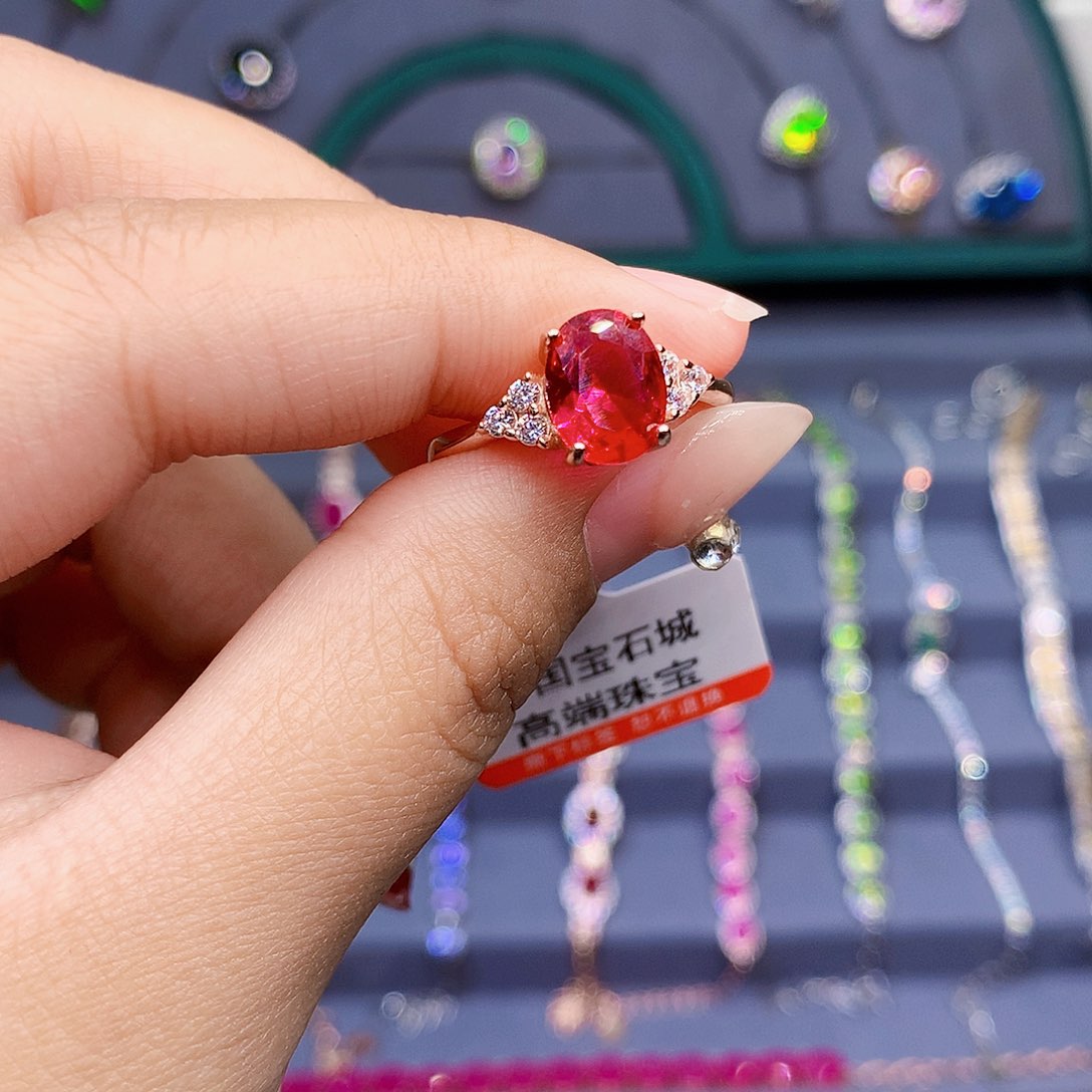 透辉石戒指银S925镶嵌多**菜