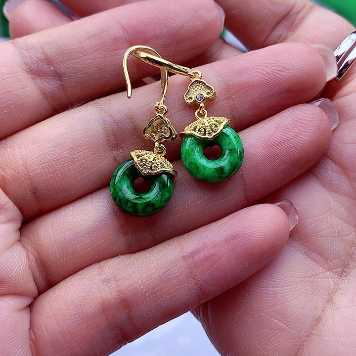 翡翠颈饰银S925镶嵌翡翠