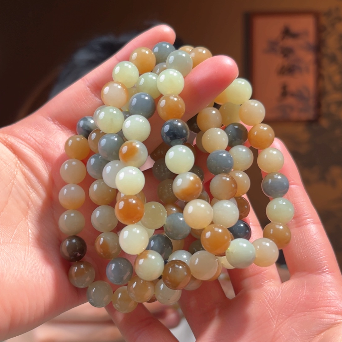未镶嵌手串和田玉新疆若羌楼兰10mm多样性发货拍一发一