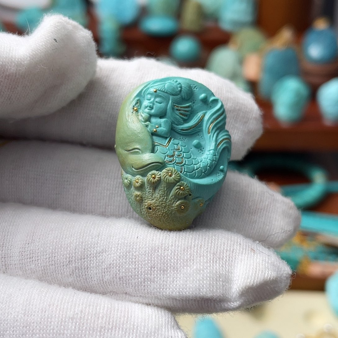 绿松石珠宝奇石未镶嵌