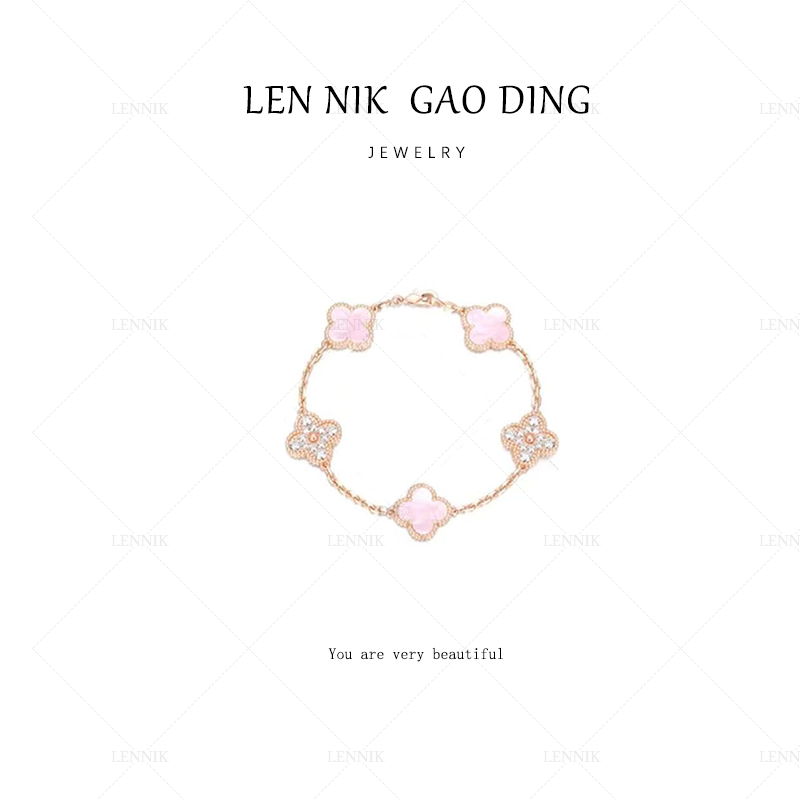 合金合成锆石手链 lennik/lennik夏季灵动高级中花手链