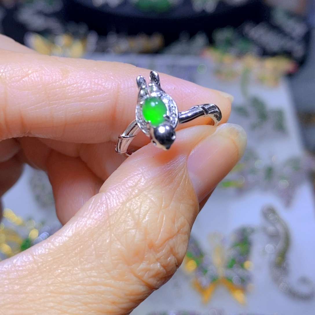 翡翠颈饰银S925镶嵌天然翡翠