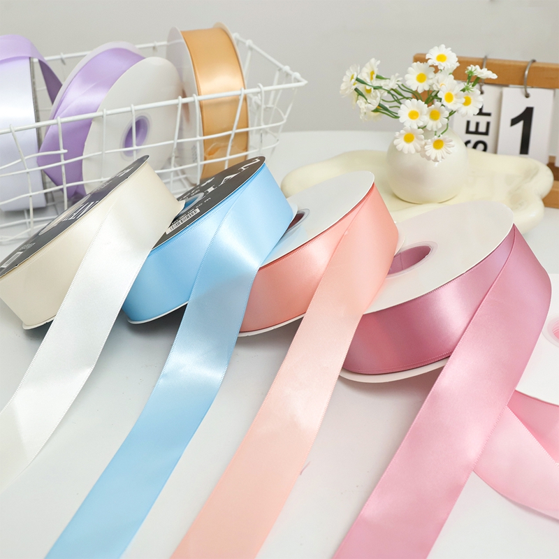 4厘米涤纶纯色丝带超大卷用于礼物鲜花花束包装及手工diy礼品包装