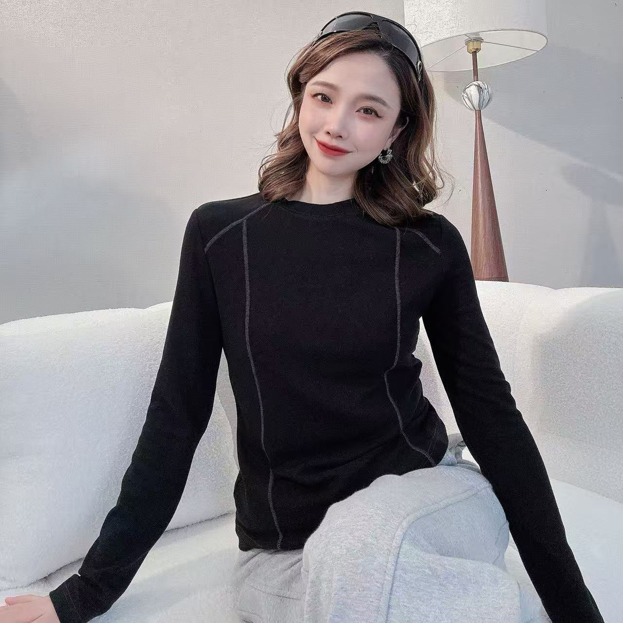 GIRDEAR/哥弟秋冬时尚显瘦打底百搭恒温保暖长袖发热衣1300990