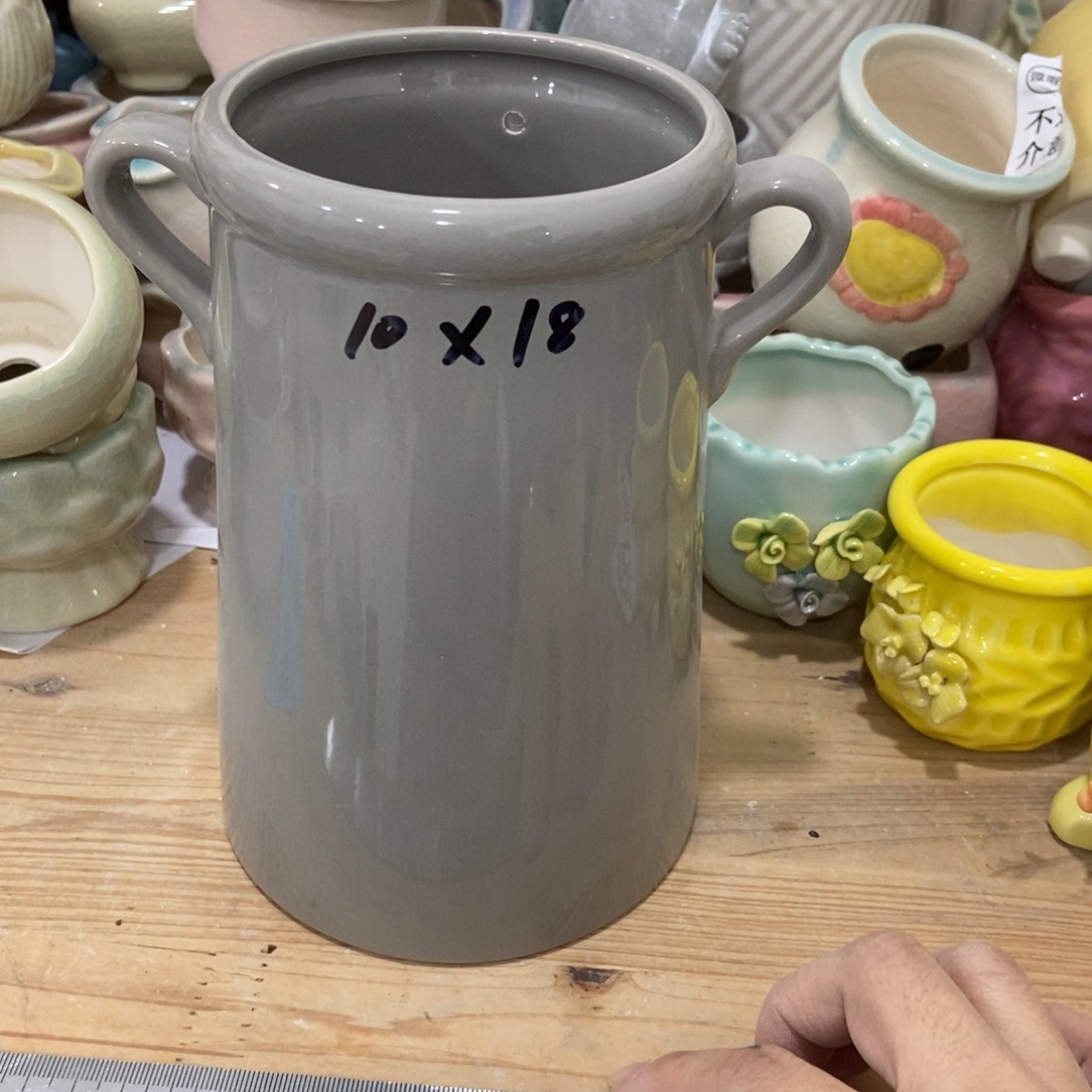 红陶陶瓷花盆满12米包邮