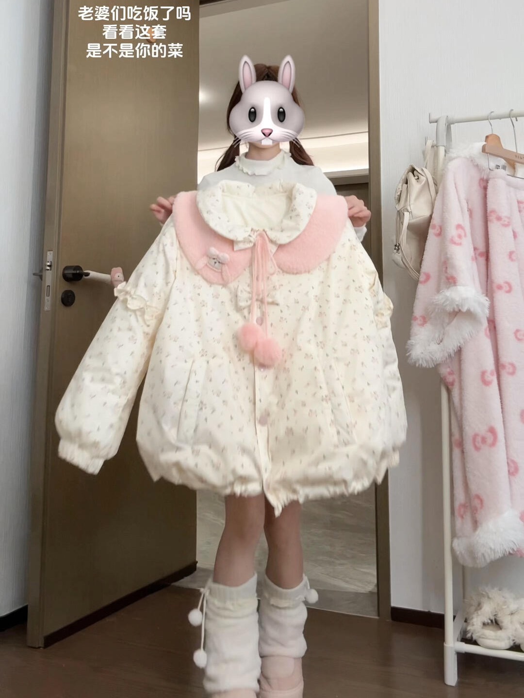 短款碎花棉服女2025秋冬季今年流行爆款小个子立领加厚夹棉衣外套