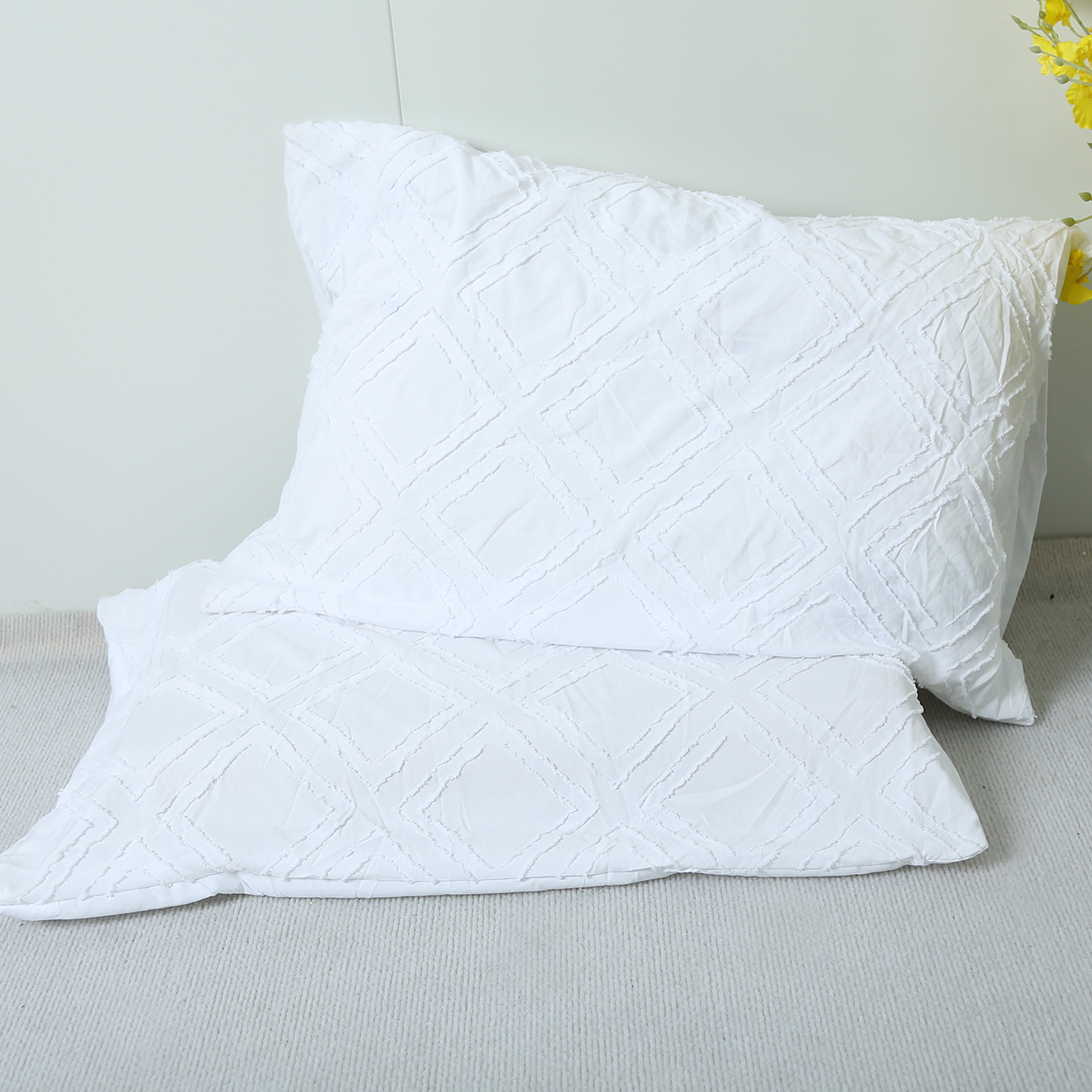 48*70cm时尚设计感现代简约家居床品枕套6D869(一对装 个别微脏)