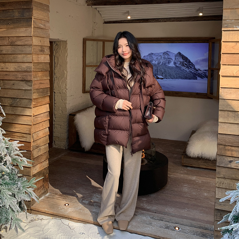 【ALONE SAVOR】定格时光（no退no换）厚款中长连帽版型羽绒服2009