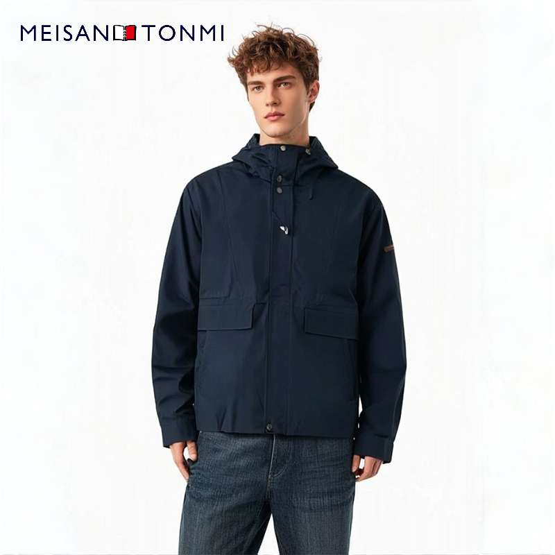 C37秋冬户外夹克上衣情侣拉链男士连帽男子休闲长袖外套潮流时尚