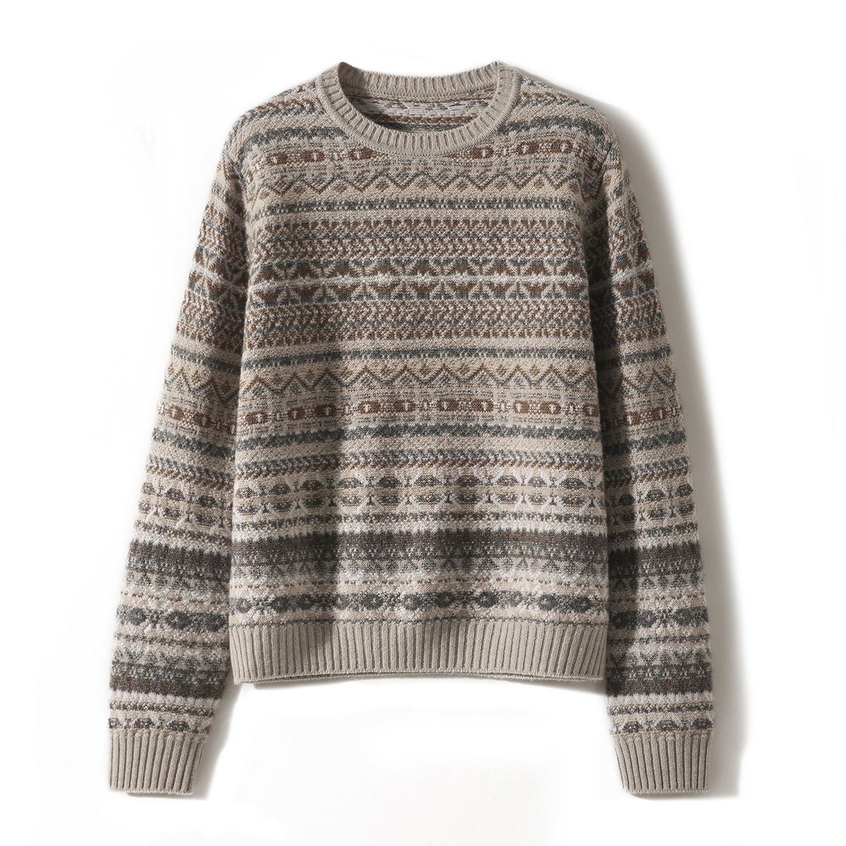 SEPT CHIC 新德尔花园圆领套头羊M羊R针织上衣S72986ZYJVG