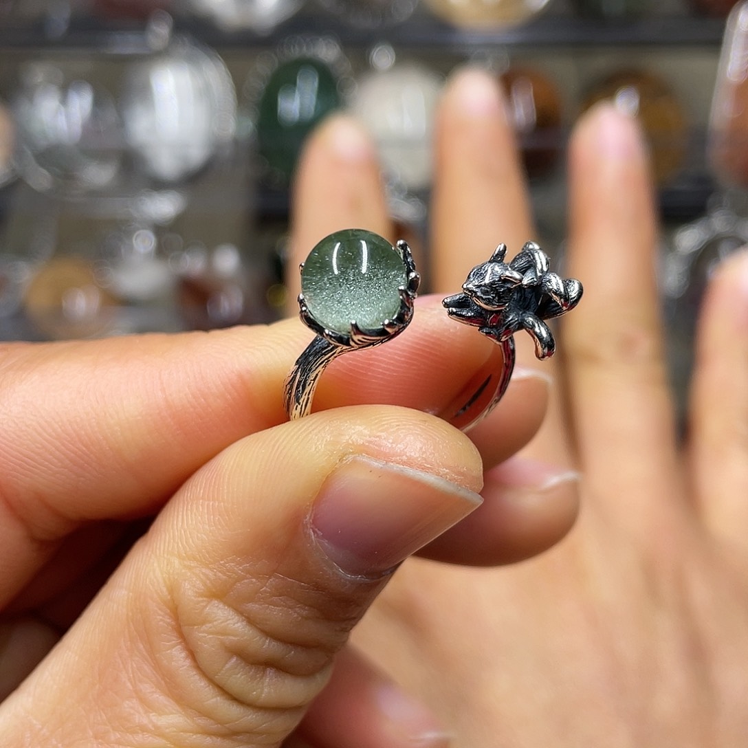 【闪购商品】水晶珠宝半成品银S925镶嵌戒指