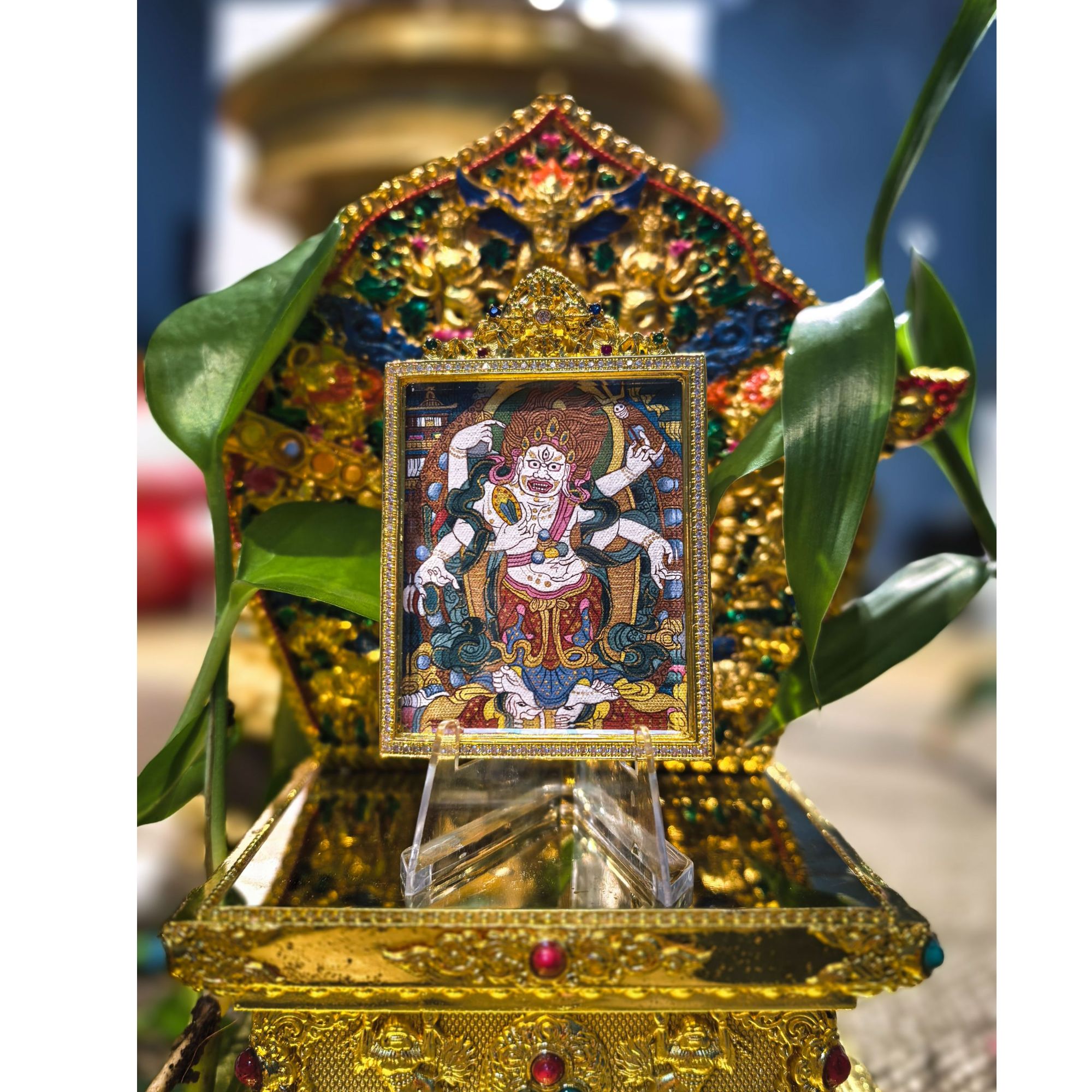 唐卡白六臂玛哈嘎啦  平安健康招米  师傅纯手工亲绘