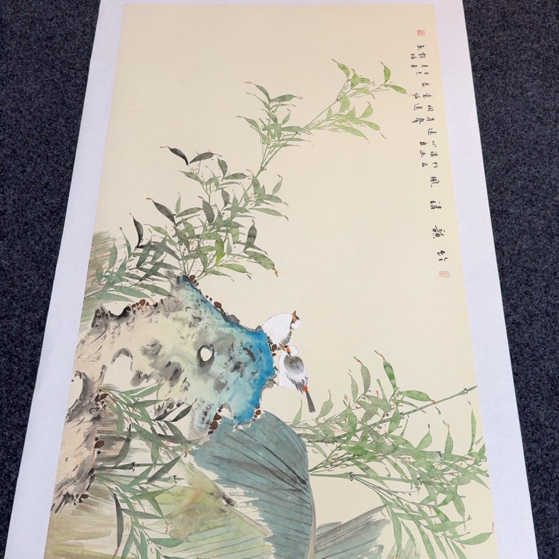 国画纯手绘山水花鸟作品