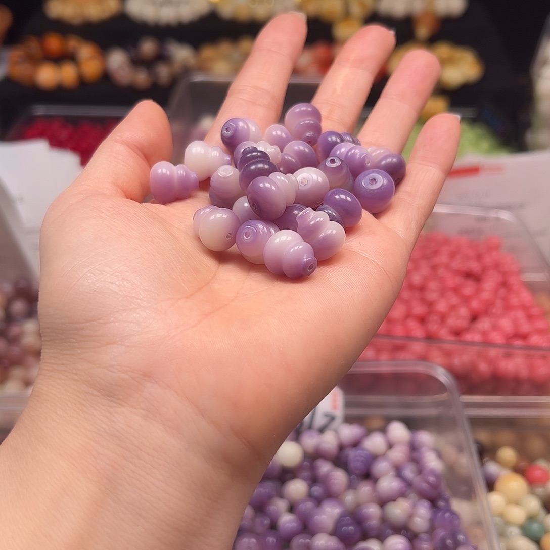 菩提根/象牙果手串卡14紫色东来葫芦25颗