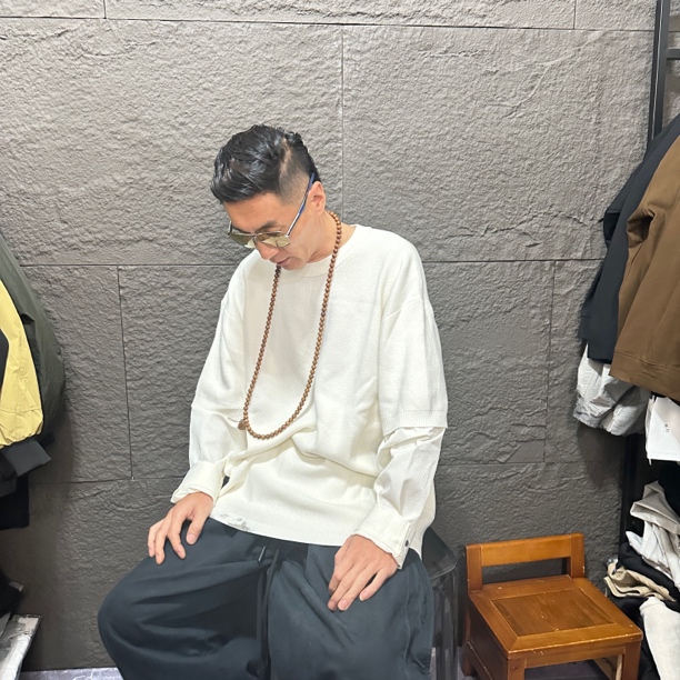 涛哥自留纯色厚款圆领长袖秋冬针织衫男保暖百搭宽松内搭打底潮流