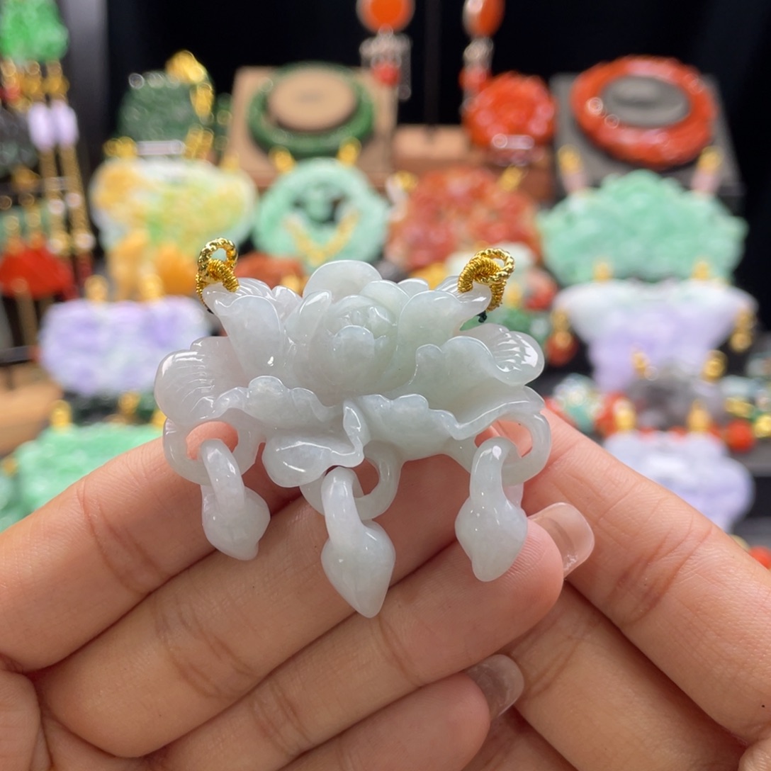 翡翠颈饰未镶嵌代编织