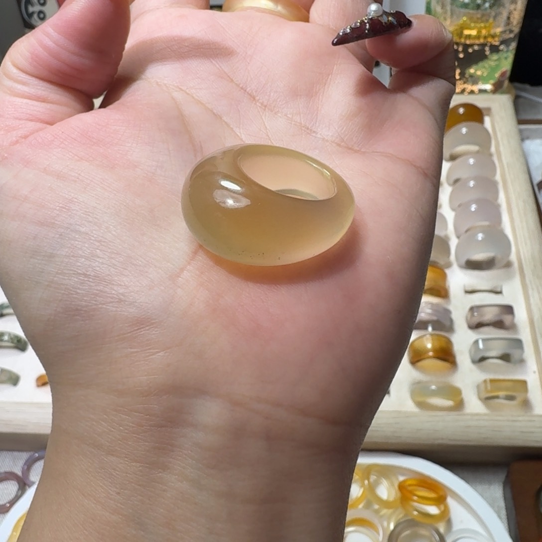 合金戒指玛瑙/玉髓842港12飘砂