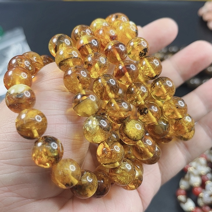 琥珀手链未镶嵌T99花珀多样发其一