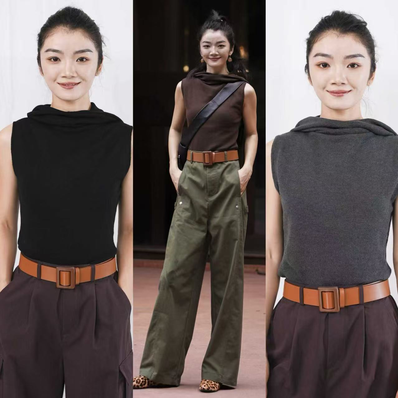 CHUN·「亚拉针织无袖帽衫」气质时尚休闲日常百搭简约显瘦慵懒感宽