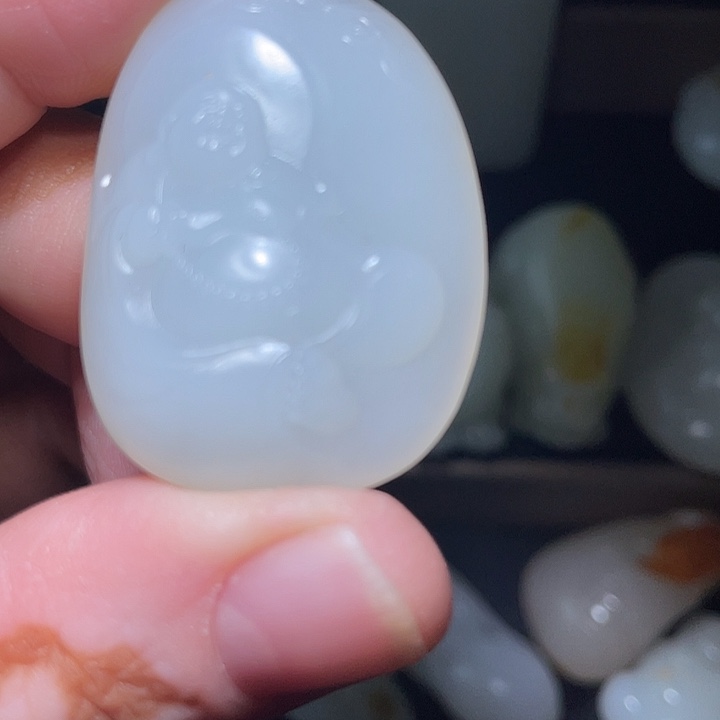 大***乐和田玉未镶嵌车挂