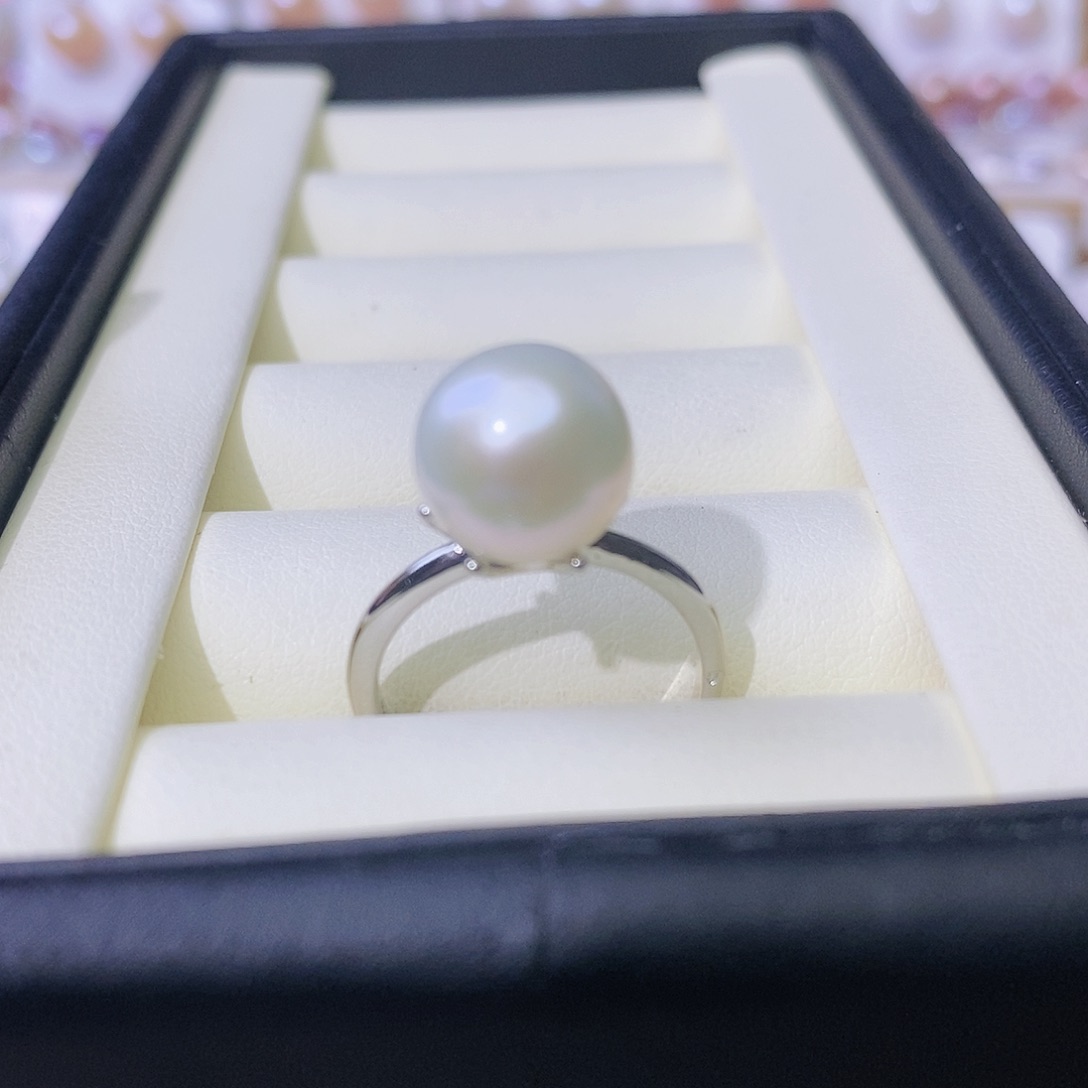 淡水珍珠戒指合金