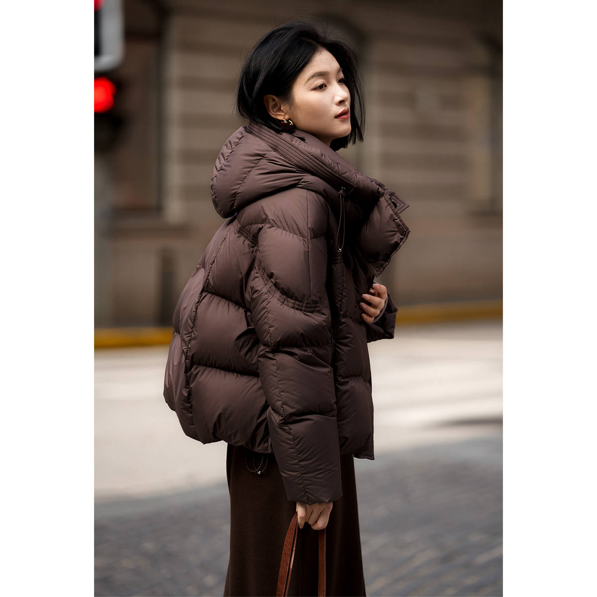 『"保温杯"鹅绒服』150+三防石墨烯发热95绒连帽羽绒服YRB860739VG