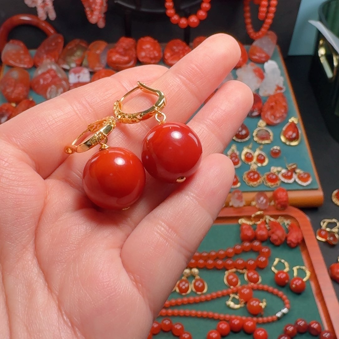 南红玛瑙南红银S925镶嵌