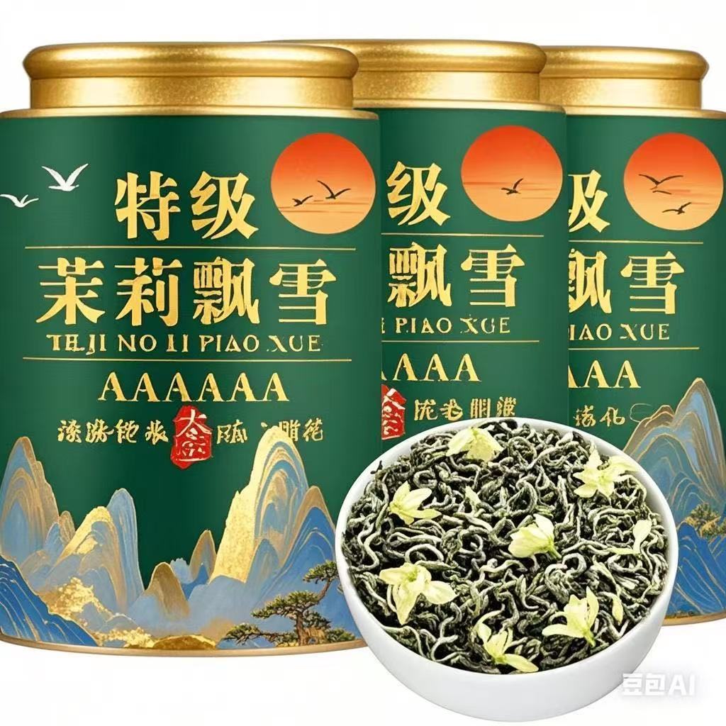 特级茉莉花茶浓香型新茶川派茉莉飘雪茶叶绿茶碧螺春