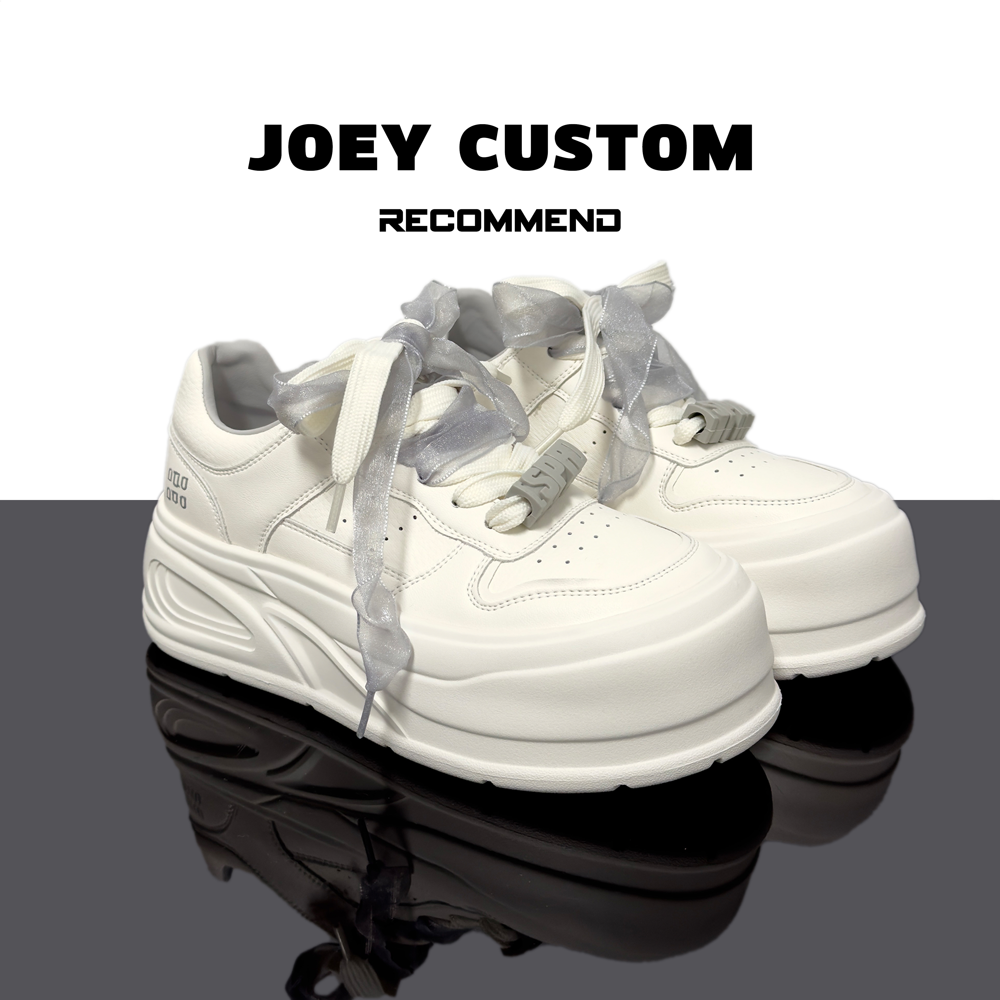 JOEY | 春款上新双鞋带真皮小白鞋爆款轻便潮款潮鞋  206012