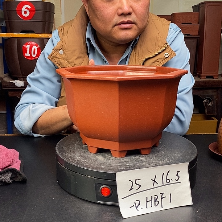 紫砂花盆货号一只HBF1