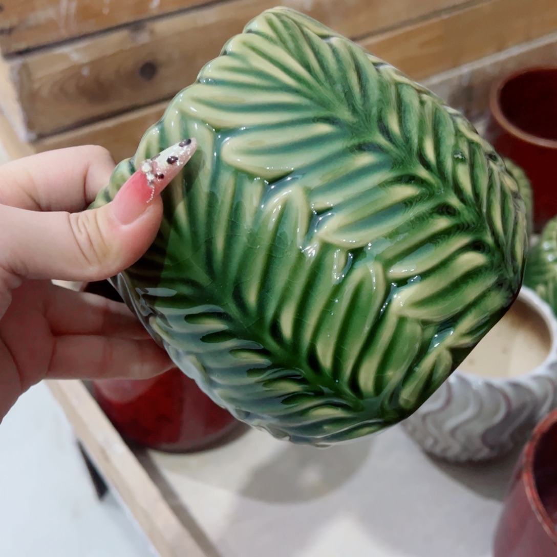 有孔，陶瓷花盆满10米包邮发货