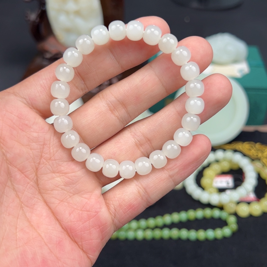 和田玉未镶嵌手链