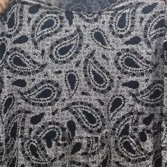 套头6X腰果花连衣裙抽绳