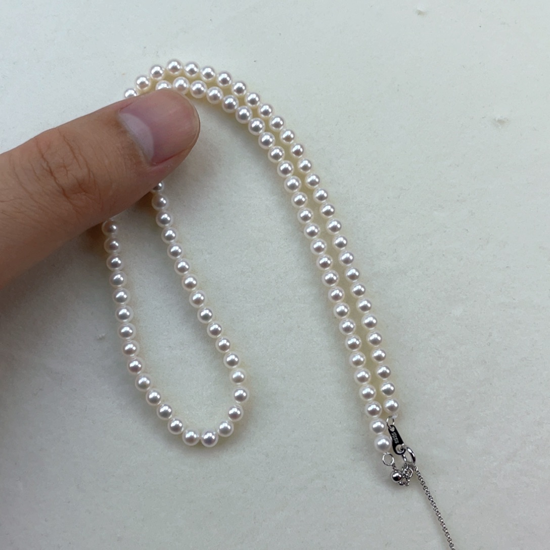 兜***米淡水珍珠银S925镶嵌颈饰