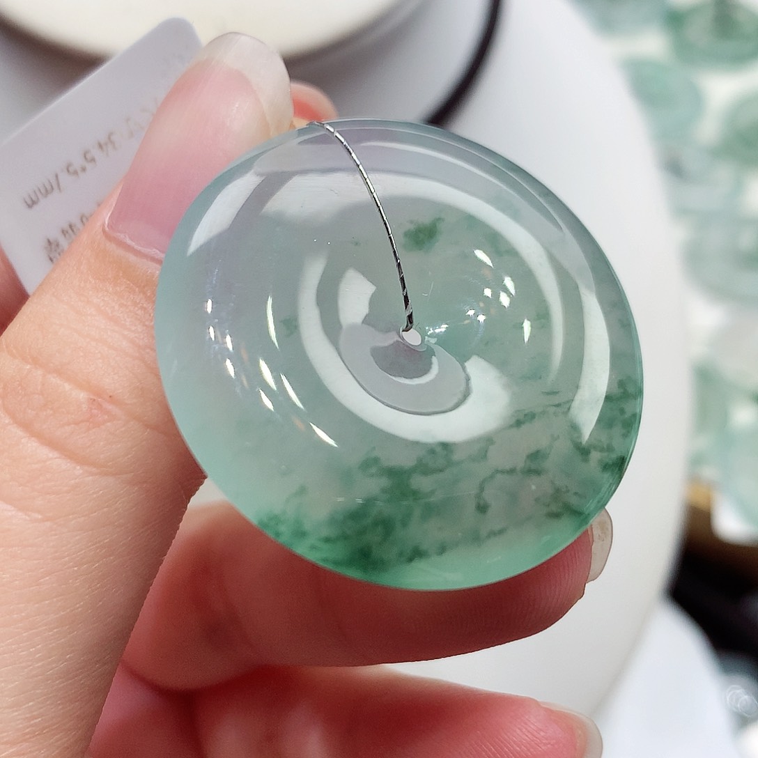 颈饰未镶嵌翡翠编号123，34.5/5.7