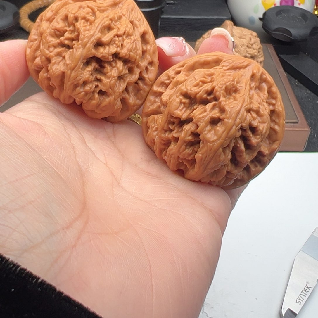 文玩核桃把件粗筋45