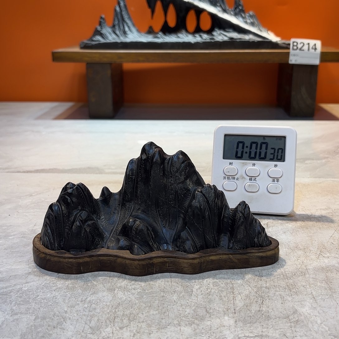 茶宠明**伟灵璧石奇石摆件