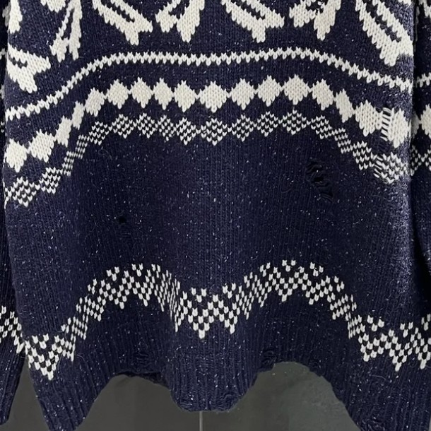 尾 2026春季新款「奇幻都市」蝴蝶结费尔岛翻领套头毛衫