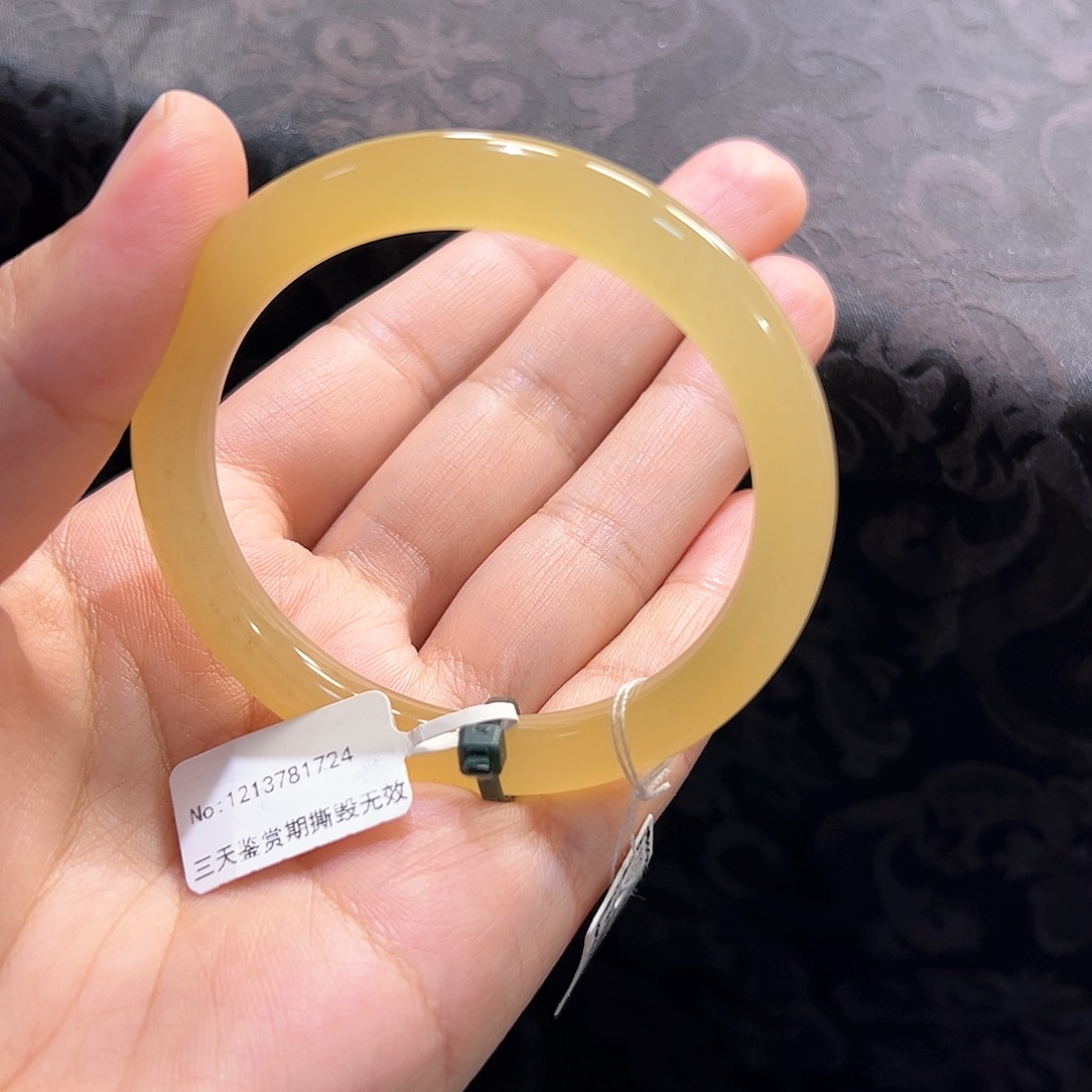 和田玉手镯未镶嵌高冰猫眼蜂蜜糖桂花糕美人条