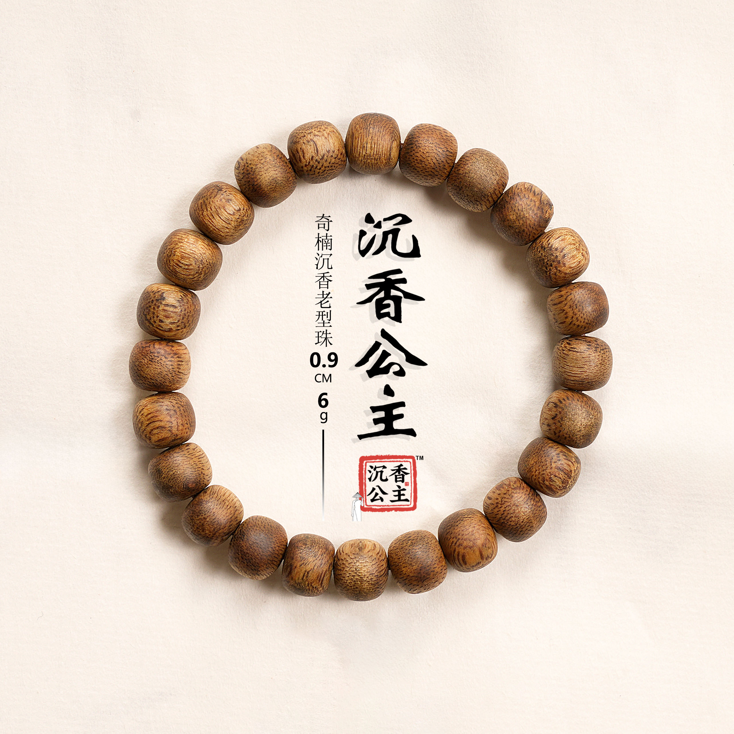 沉香绿棋楠9mm高油高密圆珠多样性发其一 EFZ3272TZYB CXGZ009